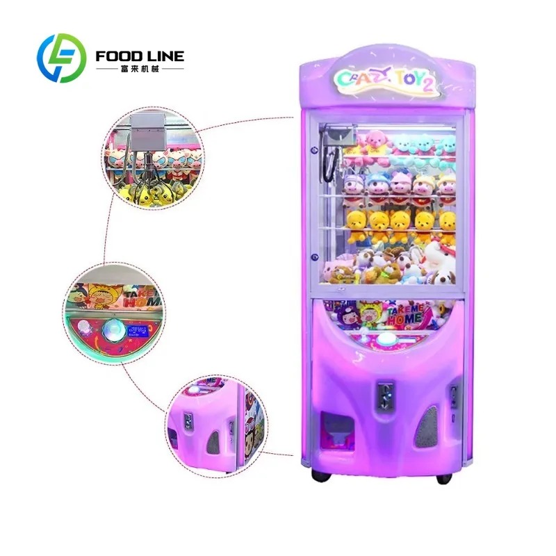 Arcade Prize Vending Machine - カスタマイズ可能なコイン式アーケードクレーンゲーム機（紙幣識別機付き）、エンターテイメント施設での人形やおもちゃの景品販売用
