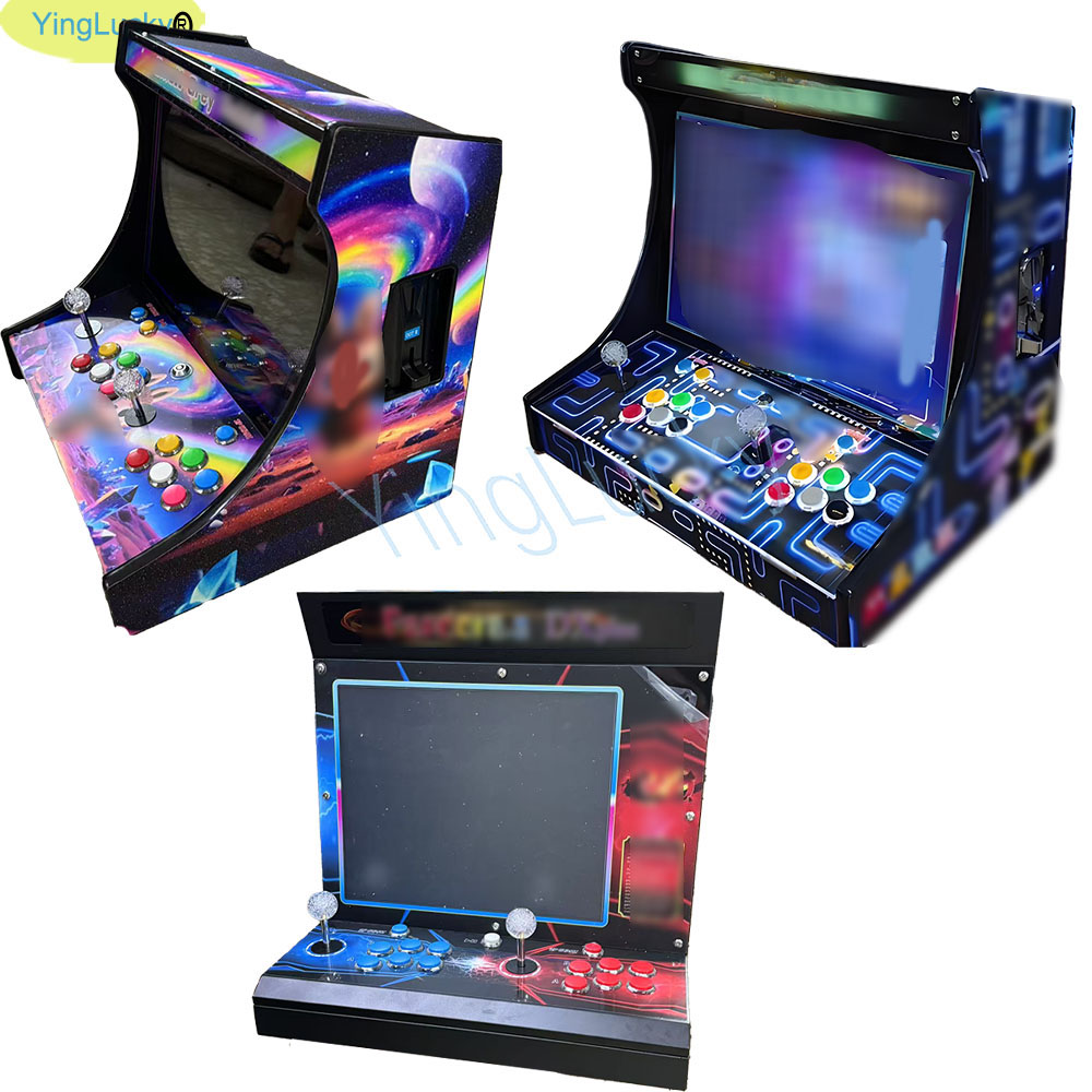 Fruit Slot Machine - 2人用アーケードビデオゲームコンソール、22/19/17インチLCDバートップ、SAGA DX 26800 in 1コインアクセプター、ジョイスティックボタン搭載、TV接続可能