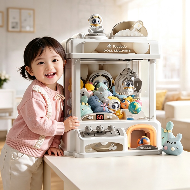 Coin Pusher Machine - 子供用ミニクレーンゲーム機、自動コイン式プレイゲーム、アーケードクレーン人形マシン、子供向けおもちゃ、誕生日クリスマスプレゼント