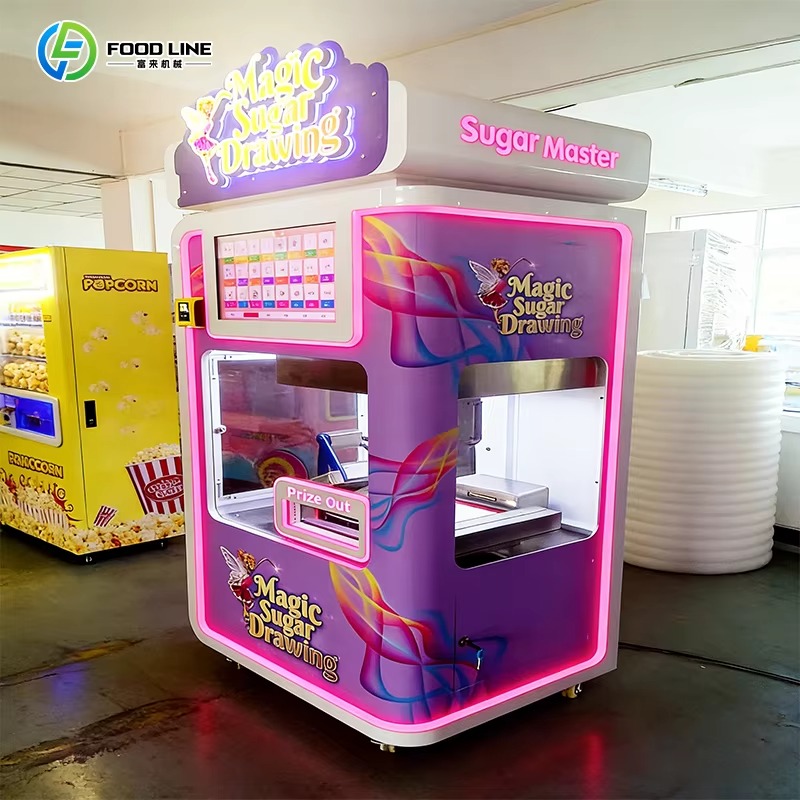 カスタマイズ可能なスマートAI砂糖絵画自動販売機、砂糖プリン - Arcade Ticket Machine のレビューと価格